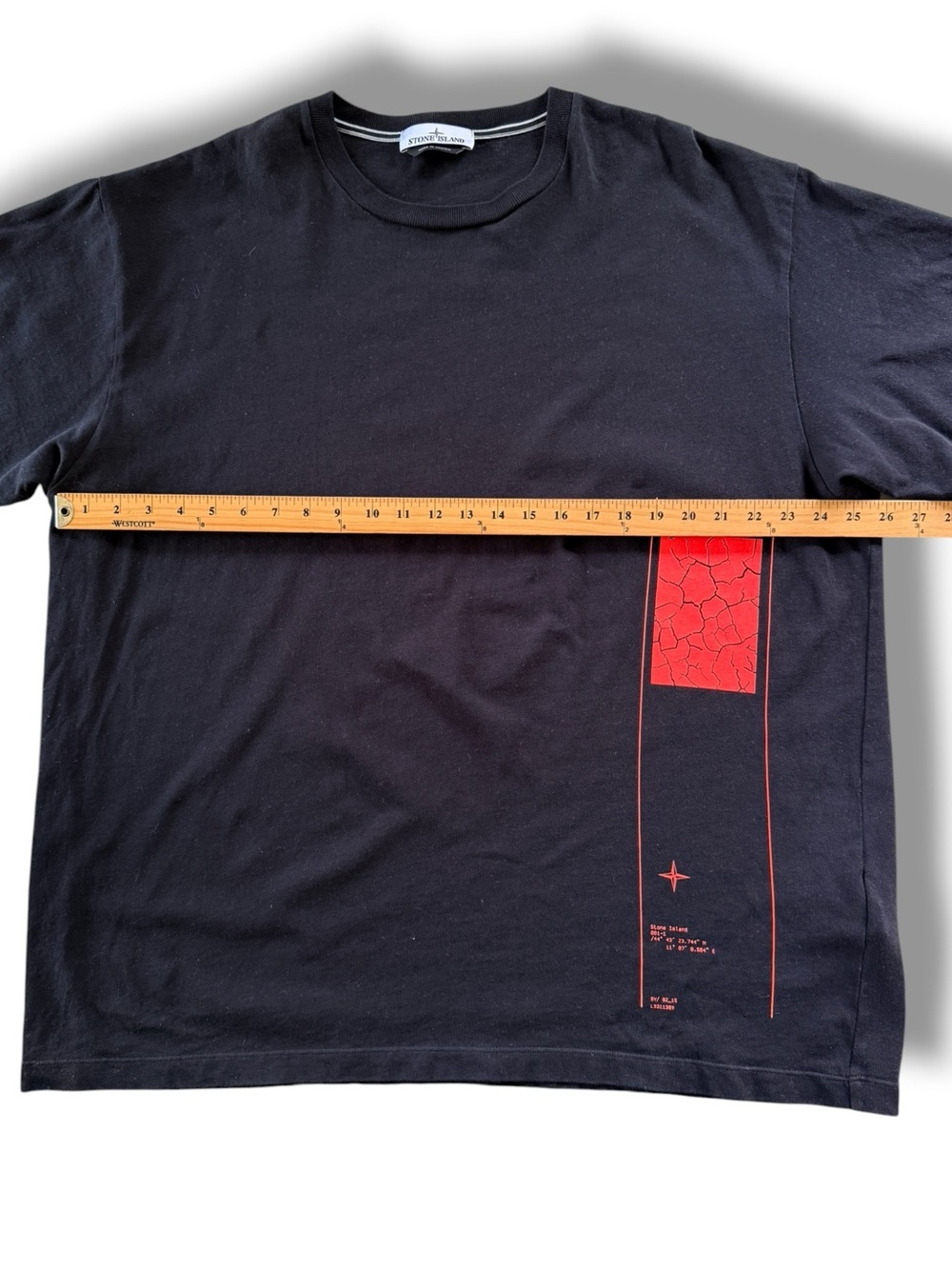 STONE ISLAND Spine Book-Print T-Shirt Black Size 3X - Picture 5 of 10